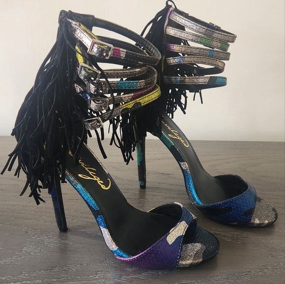Privileged Metallic Camoflauge Heels- Used - Picture 2 of 4